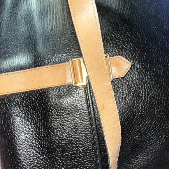 Christian Dior EUC Vintage Black Pebbled Leather Shoulder Bag - Picture 5 of 9